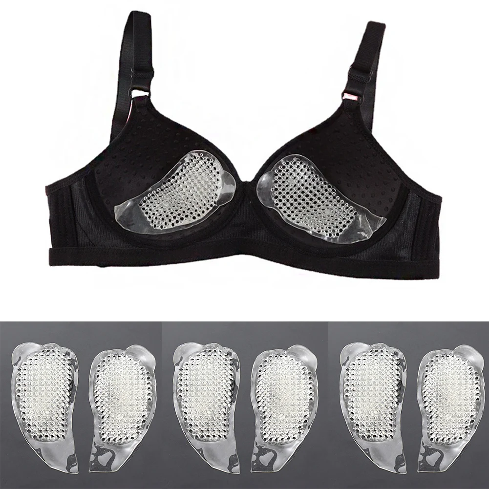 

1 Pair Women Fashion Soft Silicone Gel Bra Breast Enhancer Push Up Inserts Pads Make the breasts look larger Push up the breasts