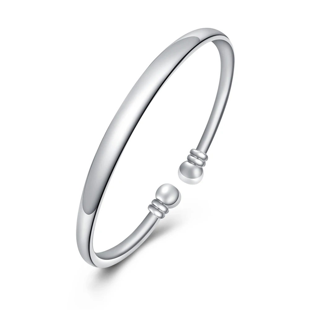 

Bracelet Women's Fashion Round Glossy Band Bracelet Open Jewelry