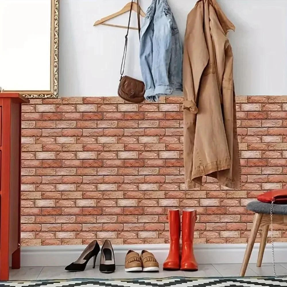Новинка 1 шт. 3D настенные панели кирпичные клейкие обои водонепроницаемые