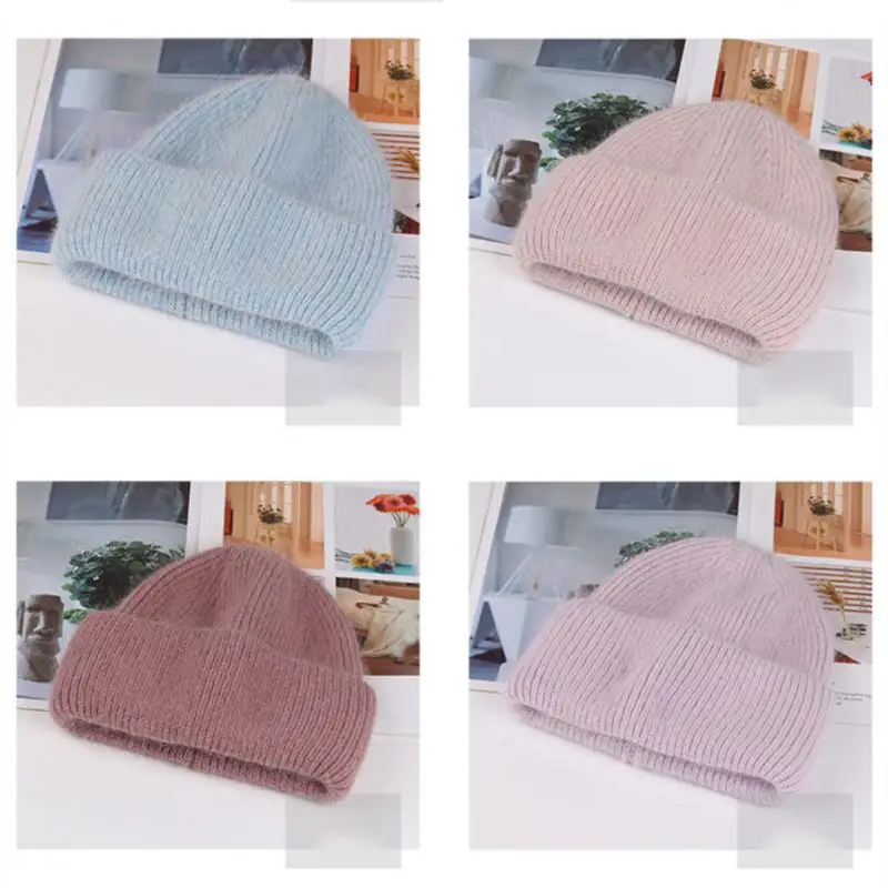 

Pullover Cap Dome Design Trifold Brim Design Knitted Cap High Insulation Arder Hat Brimless Hat Ear Cap Not Easily Deformed