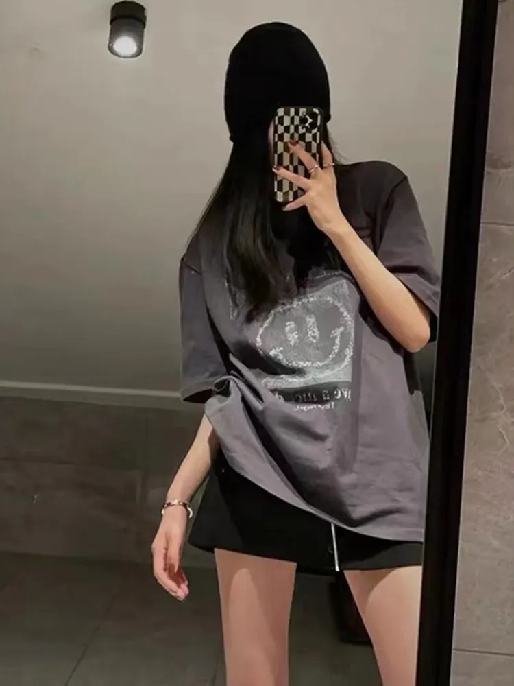 

2022 New Summer T-Shirts Round Neck Cotton Casual Women Short Sleeve Tops