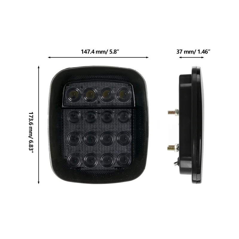 Продажа Универсальный задний фонарь для Jeep Wrangler YJ TJ CJ JK, 2 шт./компл., 16 светодиодов Pаспродажа Универсальный задний фонарь для Jeep Wrangler YJ TJ CJ JK, 2 шт./компл., 16 светодиодов