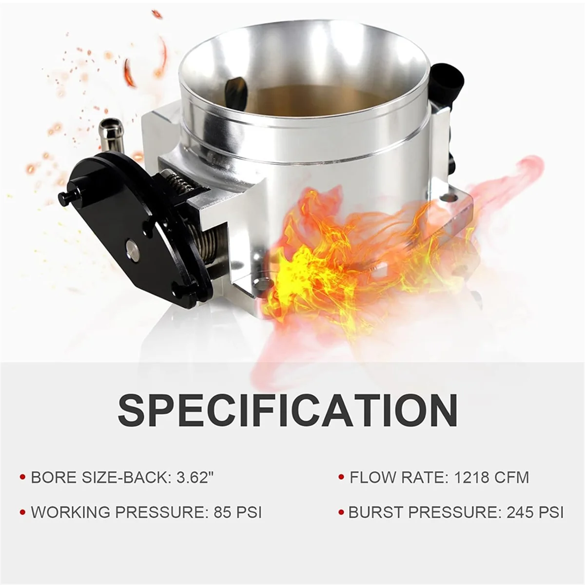 Серебристый корпус дроссельной заслонки 92 мм для LSX LS1 LS2 LS7 Corvette