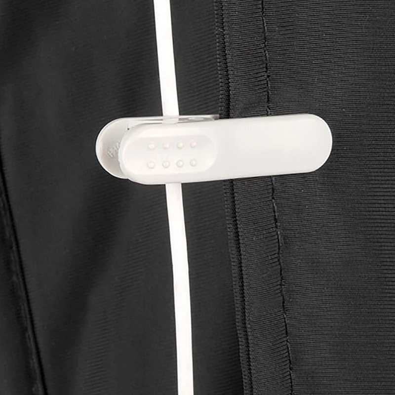 Зажим-фиксатор для кабеля наушников черный и белый 10 шт.