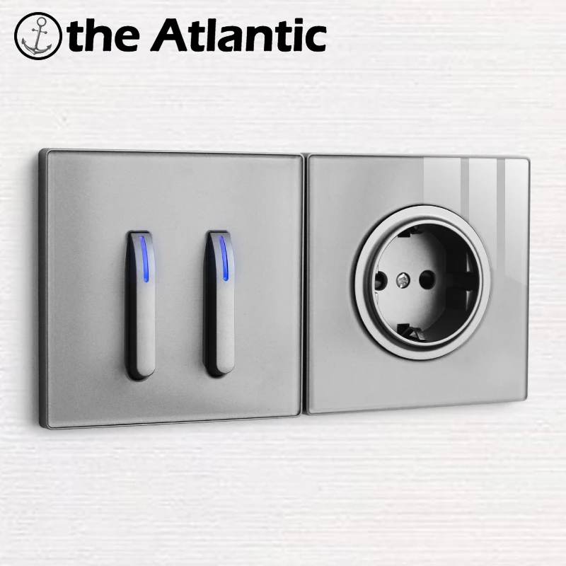 

Розетка электрическая стандарта ЕС/ФР, цвет серый/серебристый