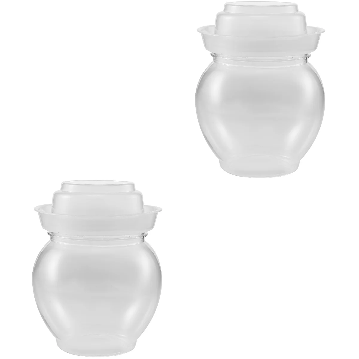 

2x Cover Design Clear Pickle Jar Vegetable Storage Jar Vegetable Pickling Jar for Kitchen Storage Home
