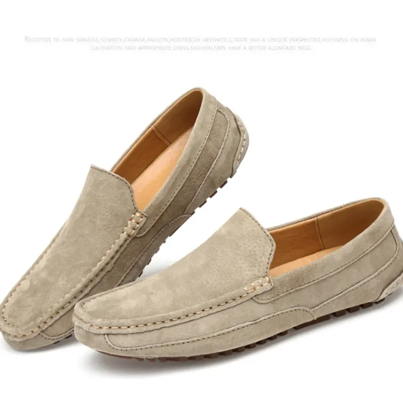 

Мужская обувь, замшевые кожаные мужские лоферы, роскошные повседневные топ-сайдеры, мужские слипоны ручной работы, большой размер, обувь для вождения, Мужская Chaussure Homme