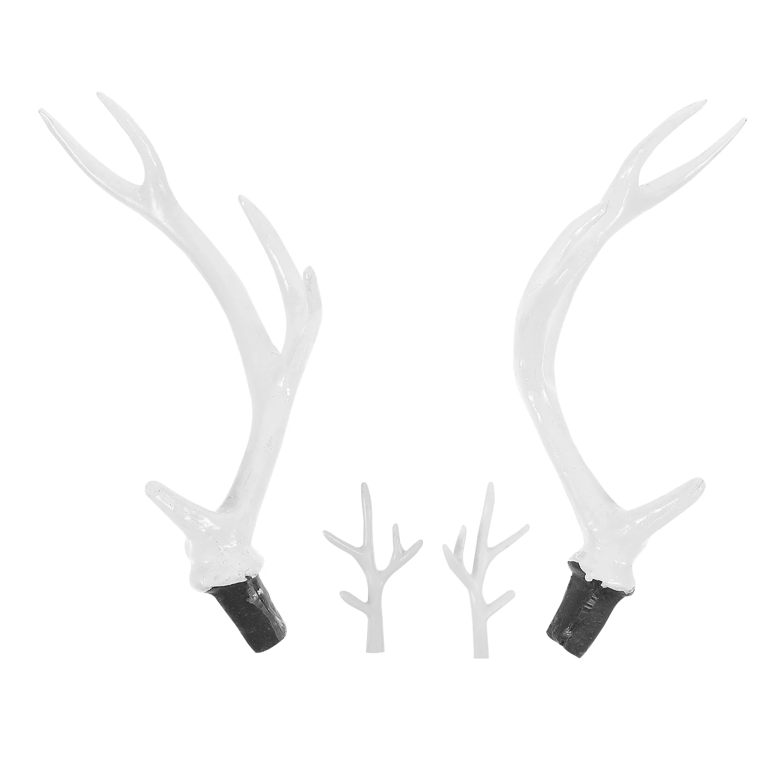 

2 Pairs DIY Xmas Hair Clasp Charms Antler Shape Headdress Making Accessories