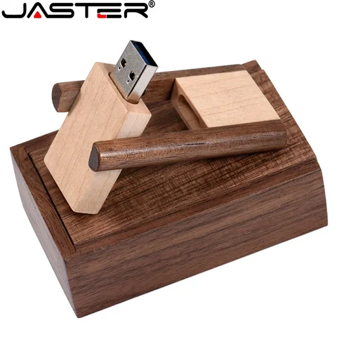 Вращающиеся USB-флеш-накопители JASTER, 128 ГБ, бесплатный индивидуальный логотип, карта памяти, 64 ГБ, свадебный подарок, ручка-накопитель, 32 ГБ, 16 ГБ