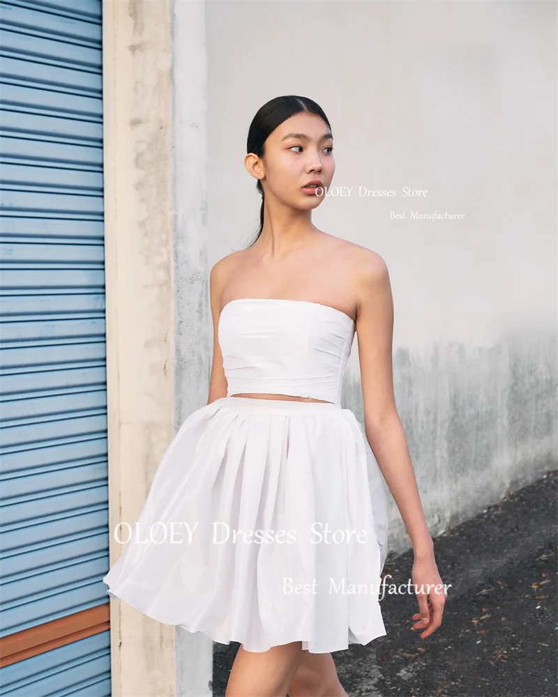OLOEY 2 шт. короткие простые свадебные мини-платья Корейская летняя юбка для