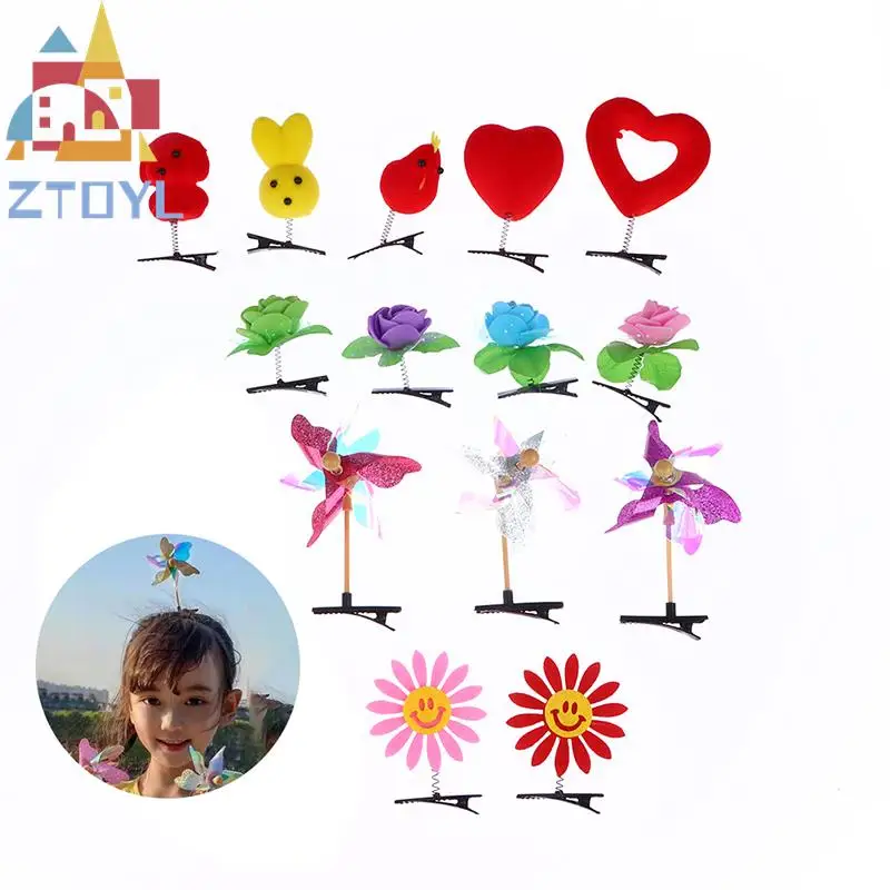 

1Pc Little Yellow Rabbit Windmill Hairpin For Children Gift Funny Christmas Gift Cute Spring Headdress