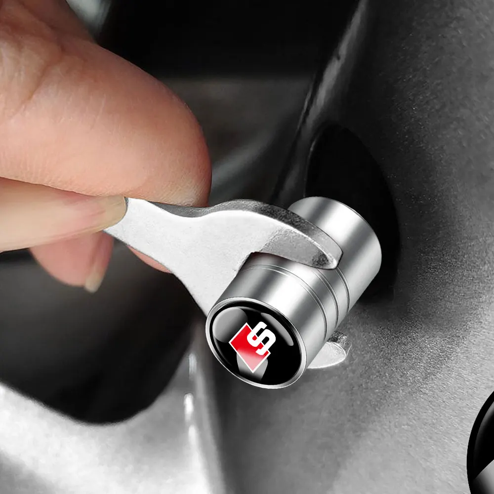 4 шт. металлическая крышка воздушного штока клапана автомобильного колеса для Audi