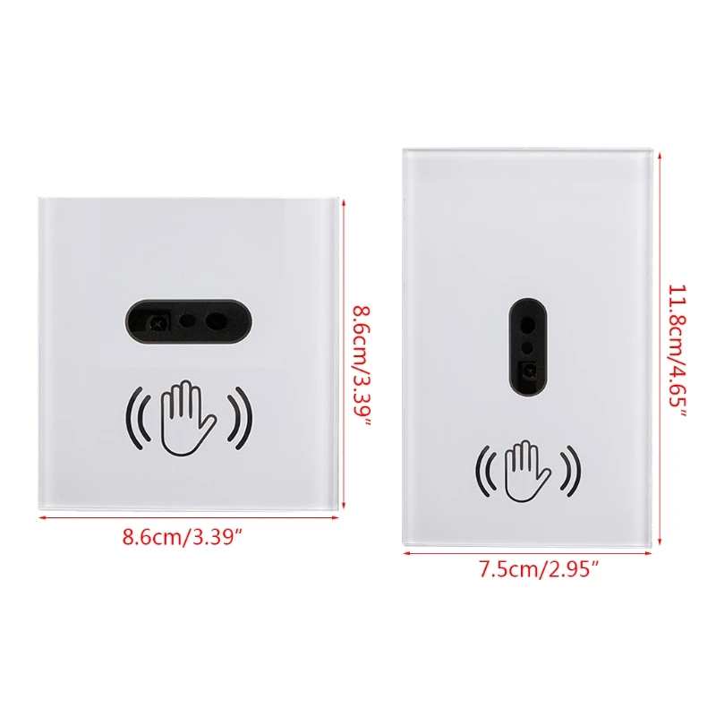 10A Умный настенный выключатель света с ручным датчиком стеклянная панель экрана