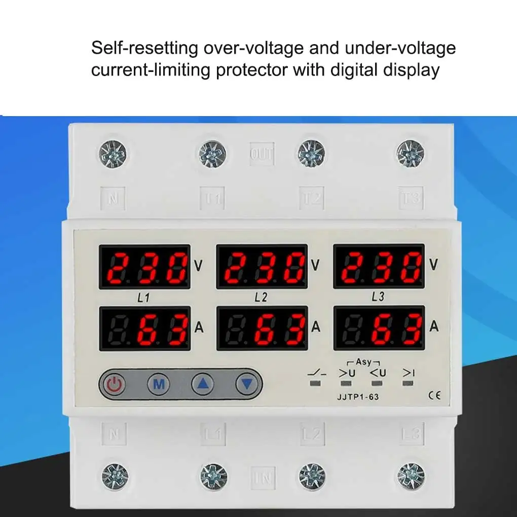 

Digital 3 Phase Relay Under Voltage Protector Voltmeter Electronic Component