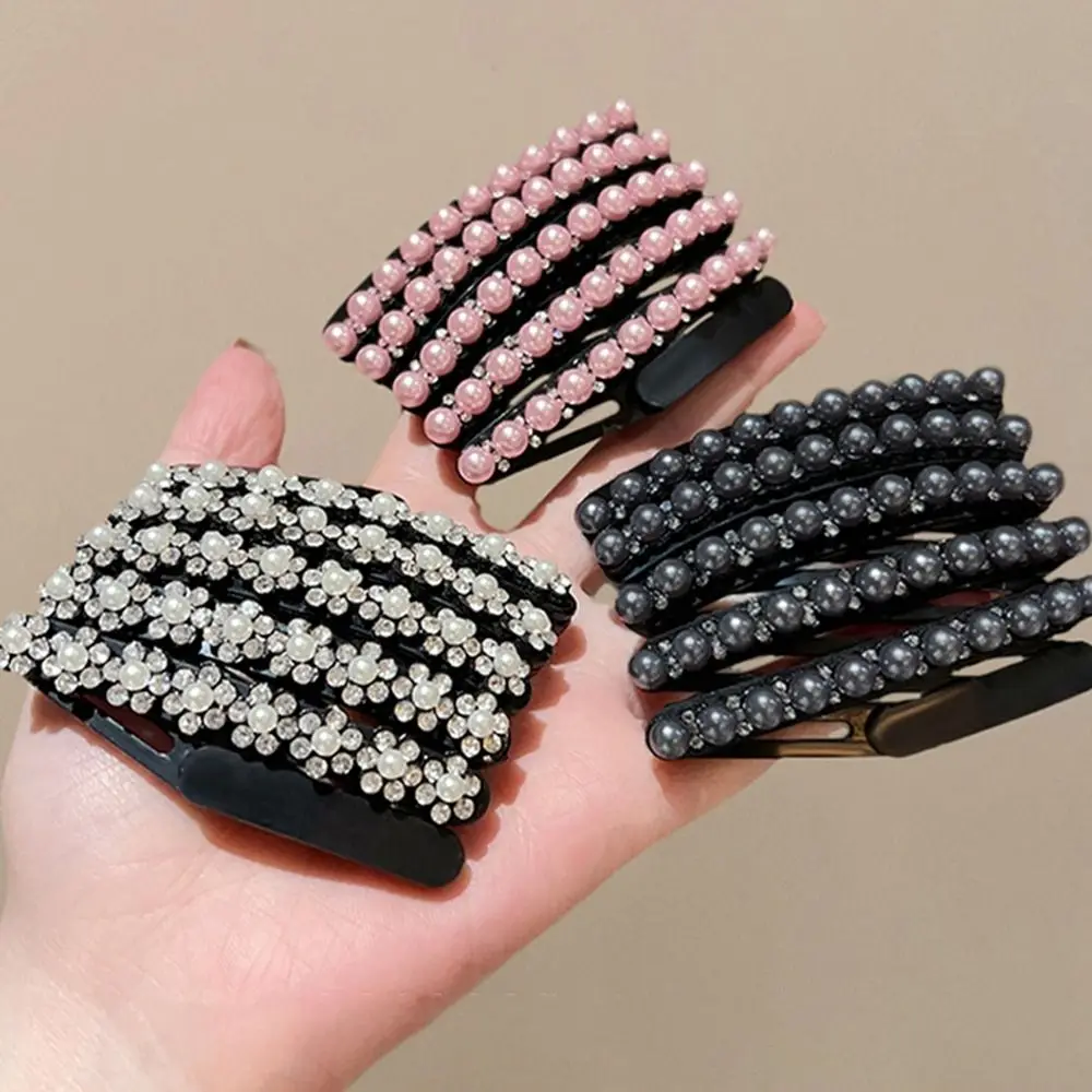 Портативная Складная регулируемая лента для волос с цветочным рисунком