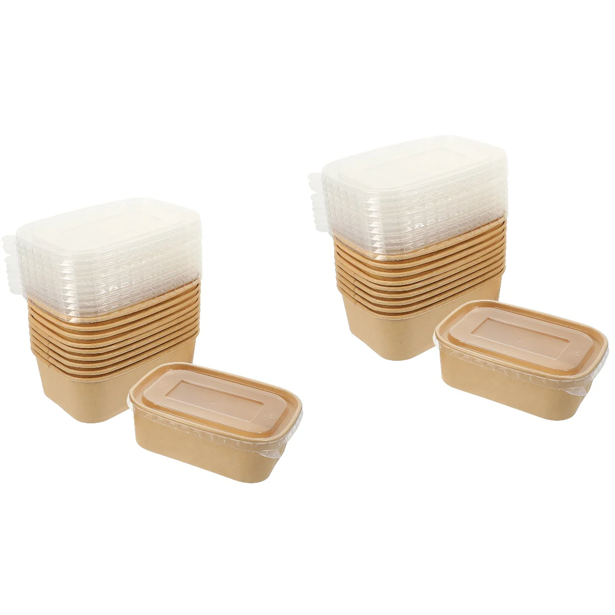 

20 Sets Food Packaging Takeout Containers Box Paper Bowls for Takeout Fruit