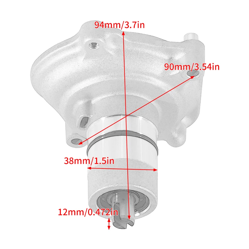 Фото Водяной насос двигателя (помпа радиатора) для мотоциклов Honda VT750 Shadow 1983, VT700 Shadow 1984-1985, OEM: 19200-ME9-040 №5