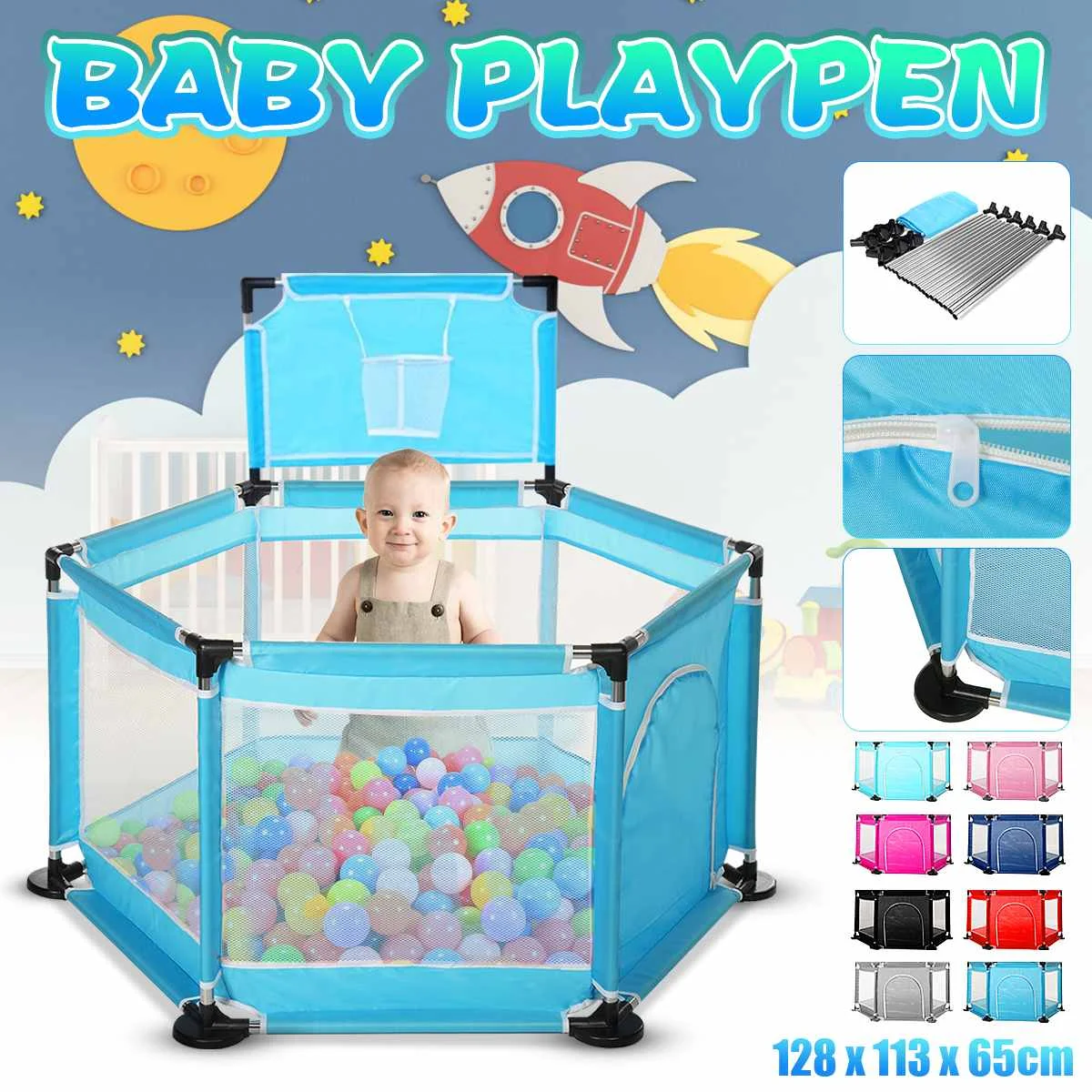 

Baby Playpen for Children Playpen Pool Balls Baby Playpen For 0-6 years Ball Pool for Baby Fence Kids Tent Baby Tent Ball Pool