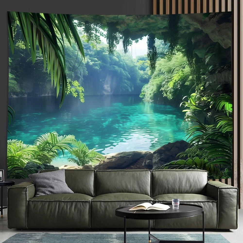 

Гобелен Лесная пещера Полиэстер 100x70 см