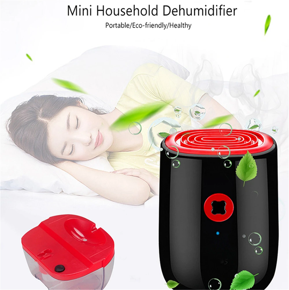 800ML 220V Mini Dehumidifier Mute Deodorant Air Purifier Cycle Dryer Mini Office Home Water Pump Waterless Automatic Shutdown