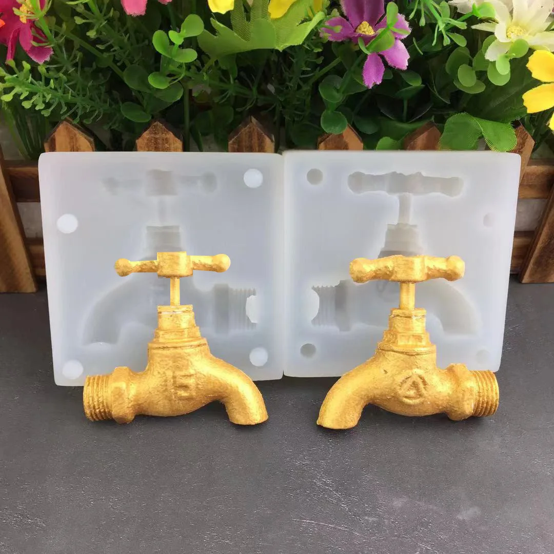 

2pcs Faucet Shape Silicone Mold, Decorative Fondant Chocolate Cake Baking Tools, Epoxy Decoration Ornaments Mould Wholesale