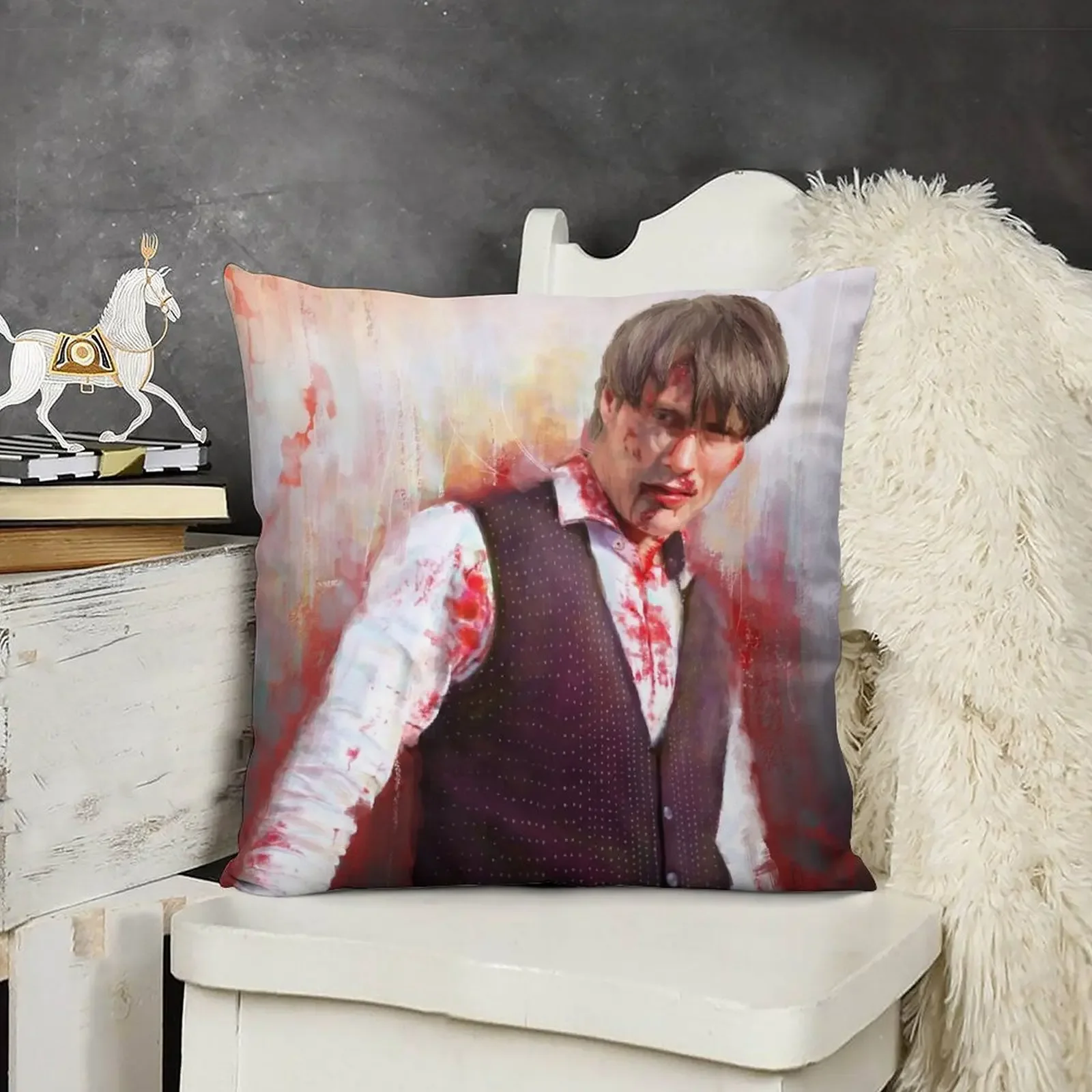 Mads Hannibal Mikkelsen Декоративная подушка Новогодняя наволочка Рождественские