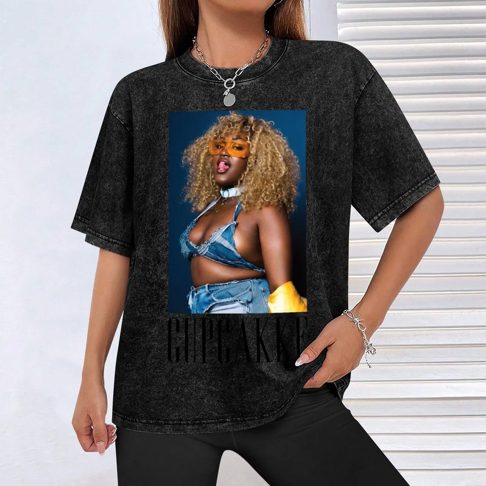 Футболка с изображением cupcakke хлопковые футболки рисунком аниме забавная