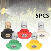 5pcsset 14 quick connector car washing nozzles metal jet lance nozzle high pressure washer spray nozzle car cleaning