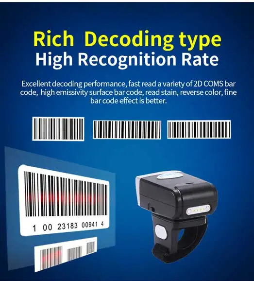 Портативный сканер EVAWGIB Bluetooth/2 4G QRCode 1D/2D |
