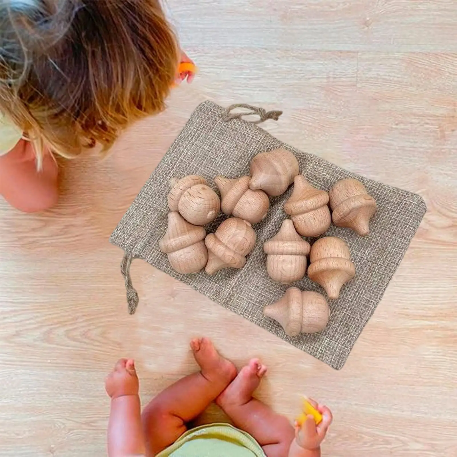 

10 Pieces of Acorn Counting And Sorting Toys for Kids Children