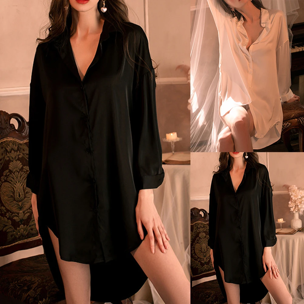 Женская Сексуальная рубашка сексуальное нижнее белье соблазнительный халат