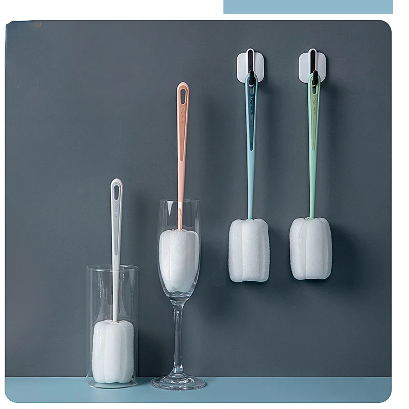 

New Long Handle Sponge Cup Brush Insulation Cup Cleaning Bottle Cleaning Brush Kitchen Accessories Practical