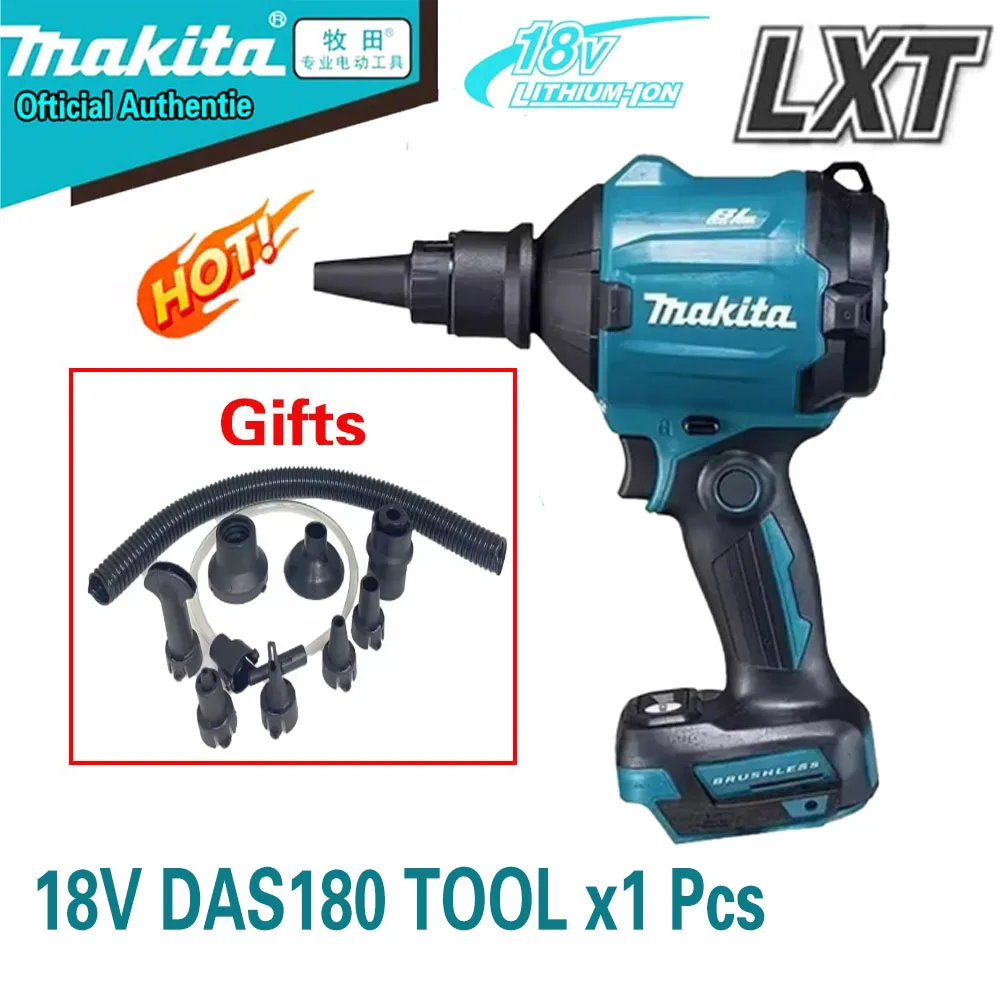 

Makita DAS180 Бесщеточный воздуходувка 2025. Беспроводной пистолет для удаления пыли с насадкой. Многофункциональная машина для пыли. Инструмент для накачивания.