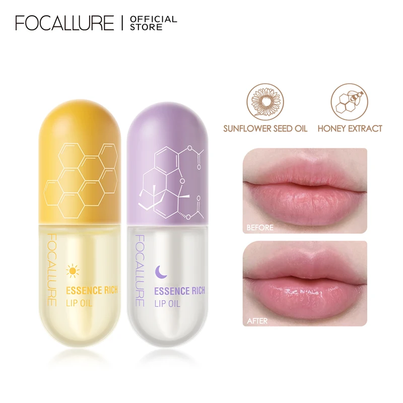 

Day Night Instant Volume Water light glass Lip Plumper Oil Moisturizing Repairing Reduce Lip Fine Line transparent lip oil