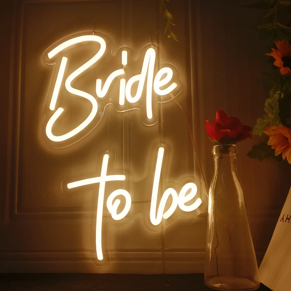 Custom Led Wedding/Happy Birthday Bride to Be Led Neon Sign Light for Wedding Party Bar Indoor Outdoor Decorative