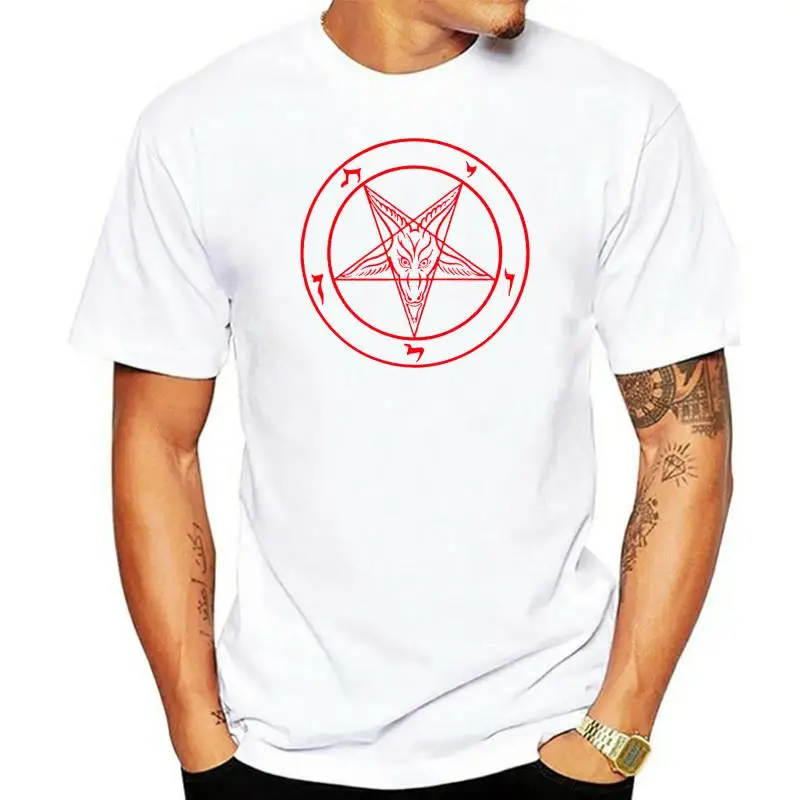 

BAPHOMET PENTAGRAM SIGN T-SHIRT - Aleister Crowley Pentagramm Satanic Circle 666