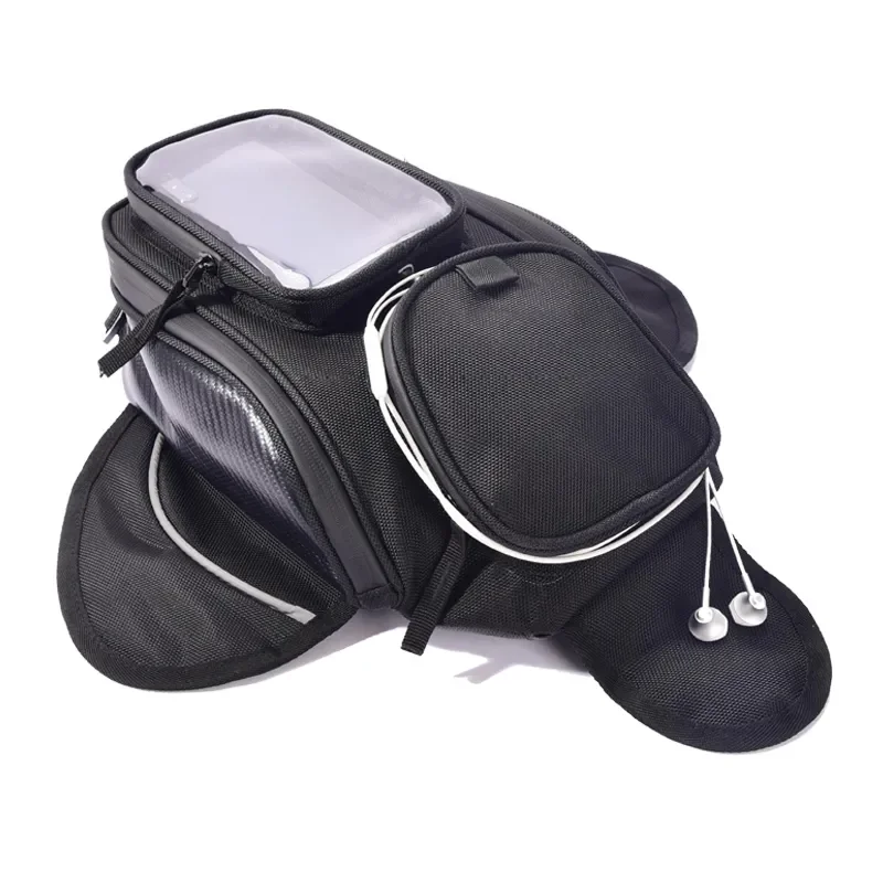 

Motorcycle Single Shoulder Bag Waterproof Engine Tank Black Bag Magnetic Backpack Motorbike Phone Holder Storage Saddlebag