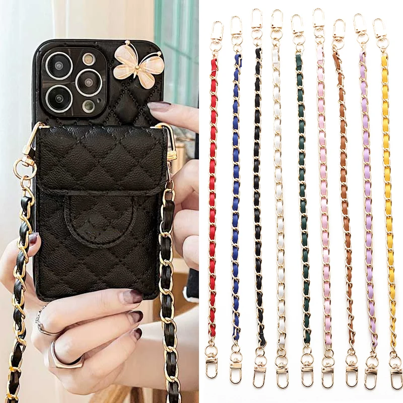 

Fashion PU Leather Metal Handbag Chain Adjustable Replaceable Shoulder Bag Straps Crossbody Backpack Belts Accessories