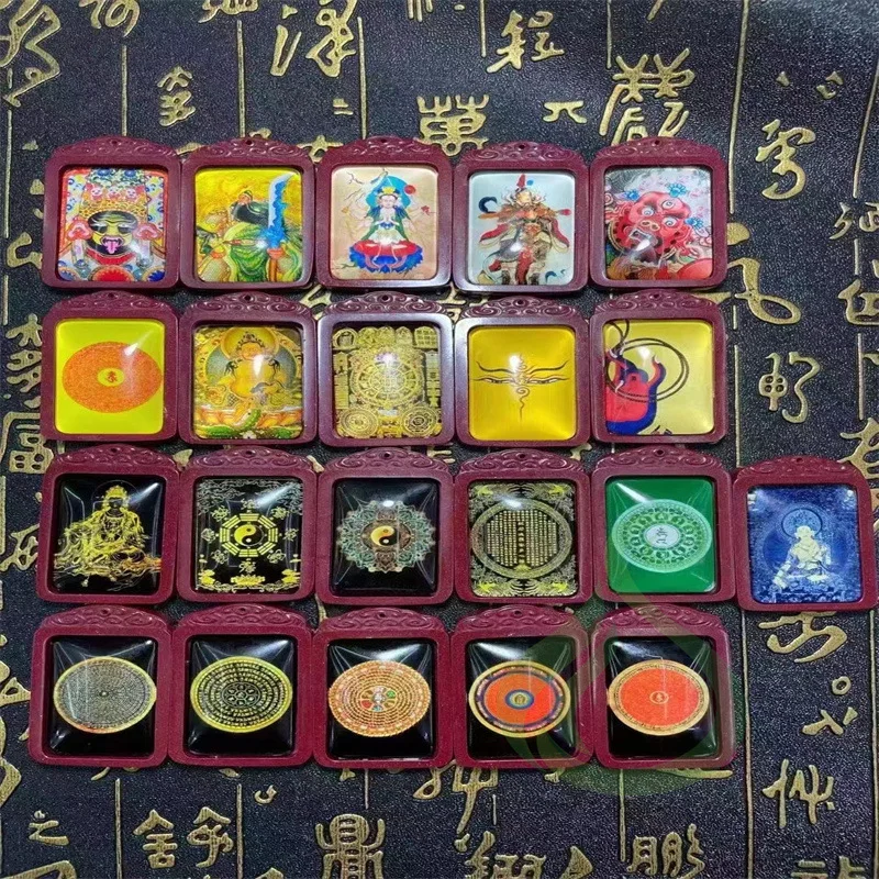 Подвеска Cinnabar Thangka Zachilam с фиолетовым золотым песком