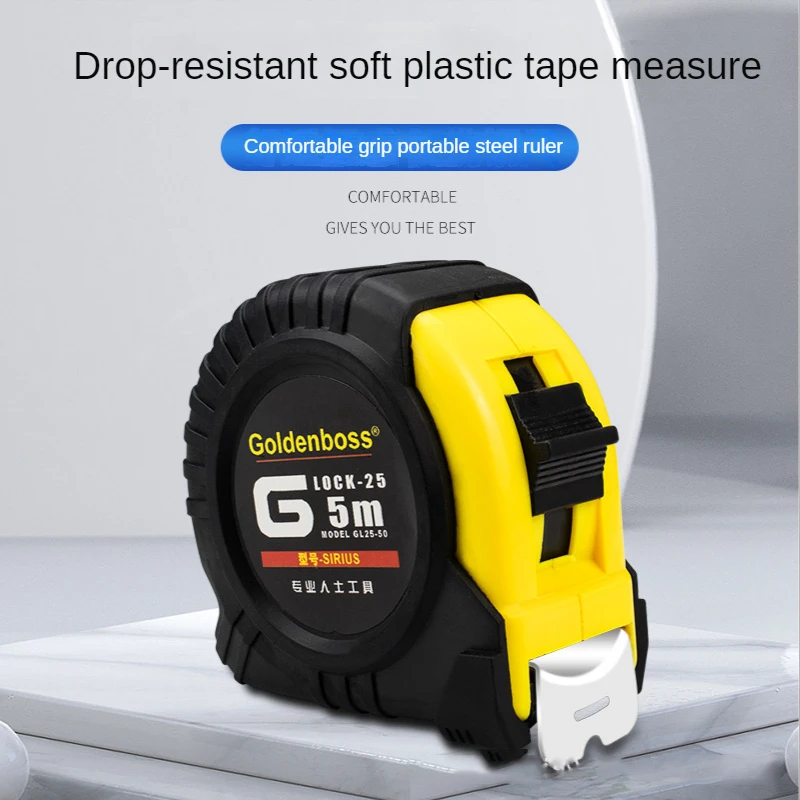 

High Quality Professional Auto Lock Measuring Tape Retractable Ruler Tape Measure Tool Woodworking Construction Tools