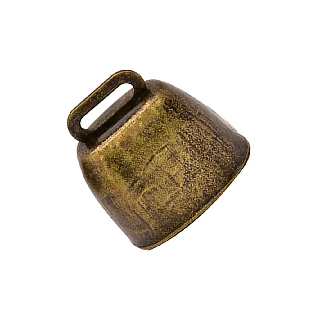 

2 Pcs Bulk Cowbells Metal Cow Bell Bells Handle Retro Decor Sheep Grazing Brass Bells Square Calling Bells Kids Mini Toys