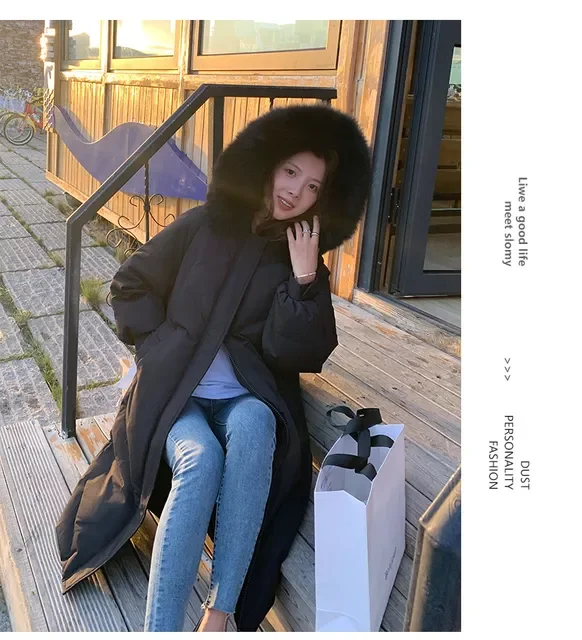 New2022 heavy hair brought down jacket for women loose han edition girlfriends little coat in winter