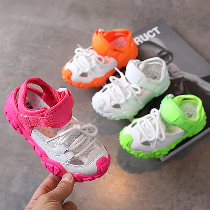 

Children Shoes Sport Breathable Boys Sneakers Brand Kids Sandals for Girl Trainers PEclass Casual Child Flat Tennis Shoes