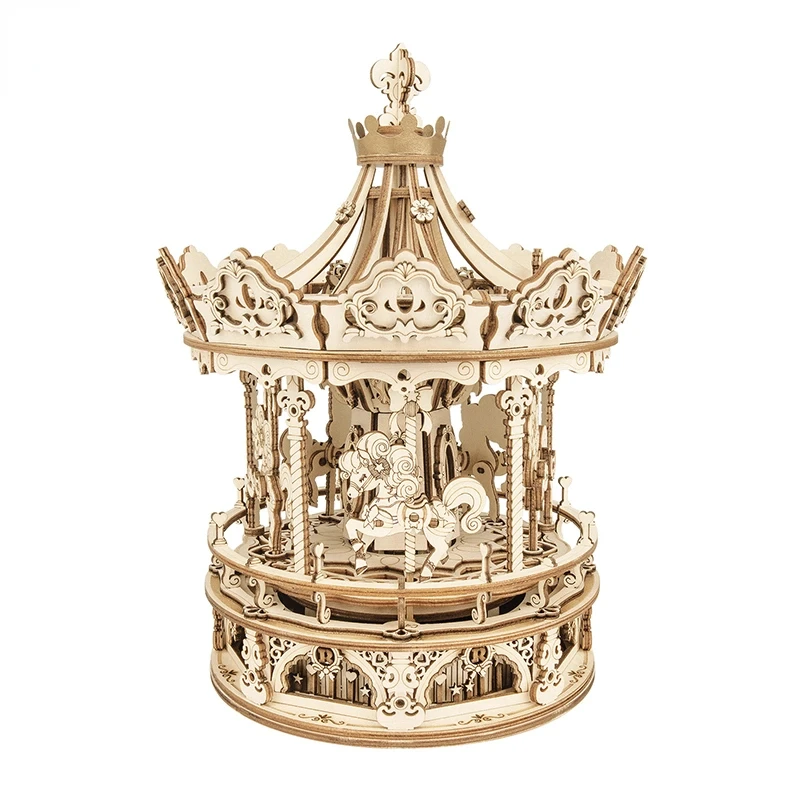 

GSF Music Box 3D Wooden Puzzle Game Assembly Model Building Kits Toys for Children Kids Birthday Gifts