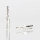 12 шт.лот BA1415 Nakamichi посеребренный Банановый штекер Адаптер серебряные банановые разъемы