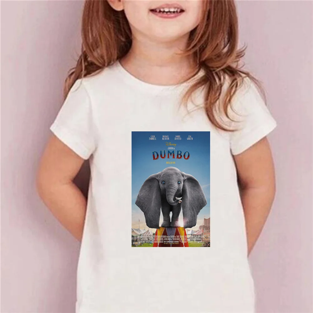 

New Summer Baby Tshirt Cartoons White Kawaii Children Sweet T-Shirt Cotton Girl Clothes Casual Base Loose Top Streetwear