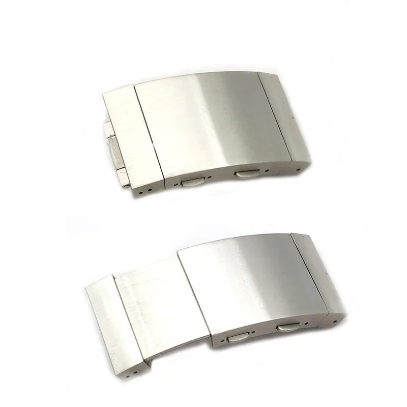 Light Luxury High-quality 22MM Silver 316L Stainless Steel Solid Adjustable Length Watch Buckle