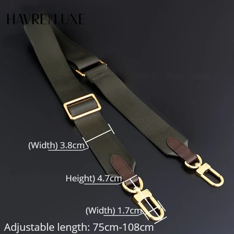 Three-in-one Shoulder Bag Adjustable Green All-match Canvas Wide Bag Belt Backpack Cross Body Strap Accessories Single Purchase