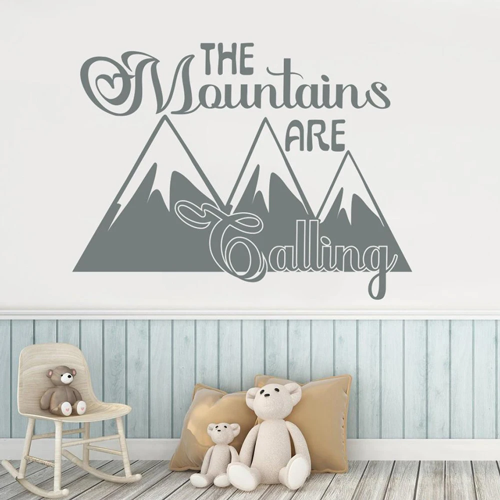 

Настенная Наклейка с мотивами гор, декор для детской комнаты, горная Настенная Наклейка для мальчиков, декор для комнаты, детское украшение,...