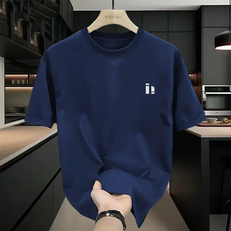 Футболка мужская с коротким рукавом тонкая универсальная модная Свободная